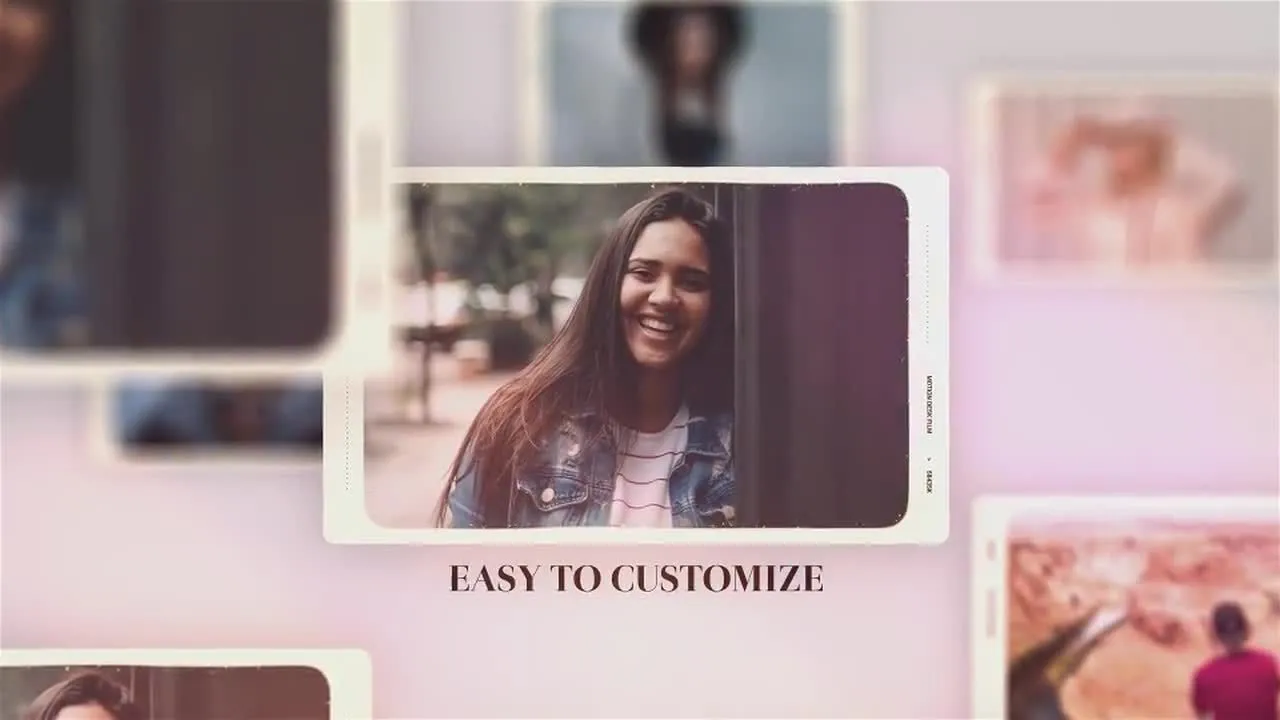 时刻框架幻灯片平滑过渡效果像素设计精选AE模板