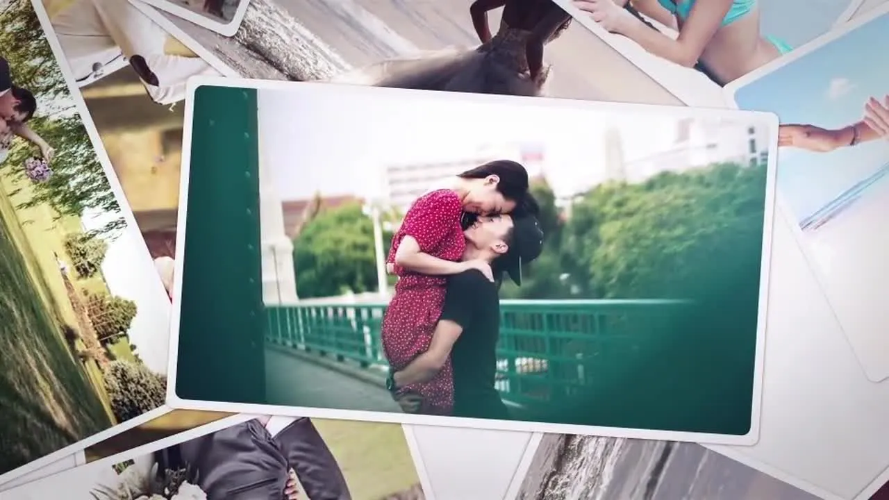 动态慢速多照片幻灯片像素设计精选AE模板