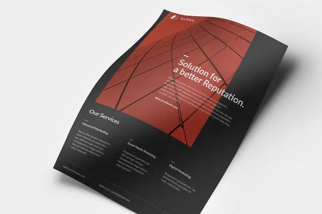 极简主义商务合作企业宣传海报模板 Minimal Corporate flyer插图(3)