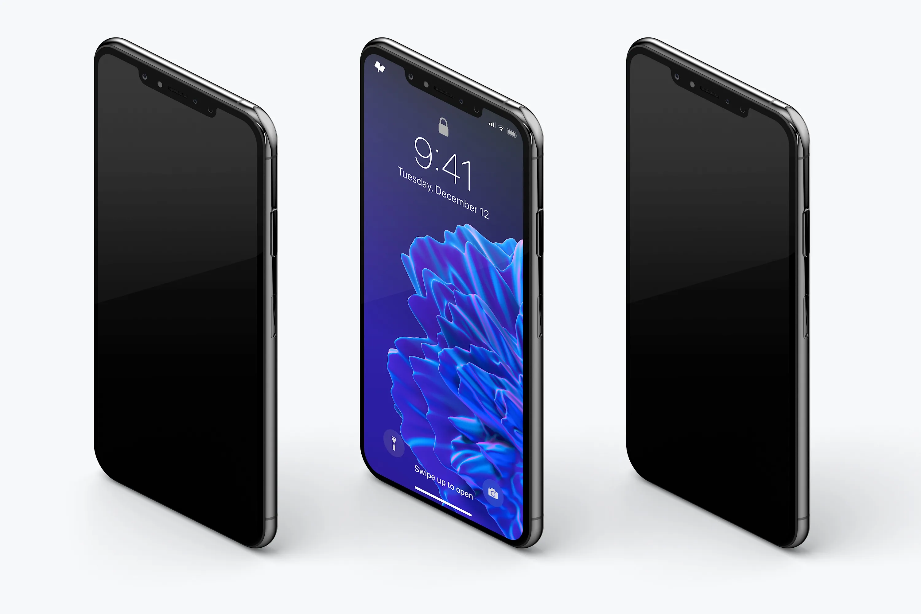 iPhone XS Max手机APP应用UI设计样机左视图样机02 iPhone XS Max Mockup, Isometric Left View 02插图(2)