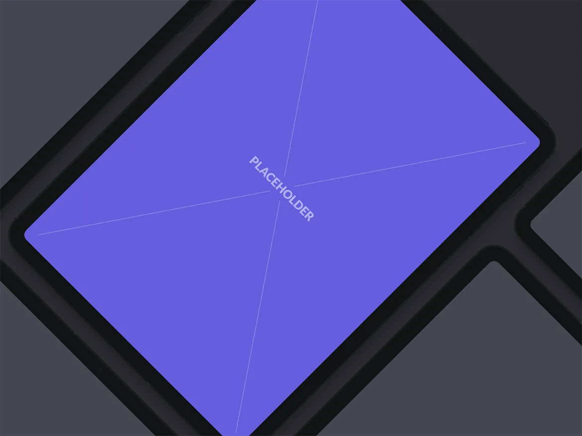 刘海屏iPhone手机等距网格素材库精选样机模板[黑色版本] Presentation Mockups Dark插图(9)