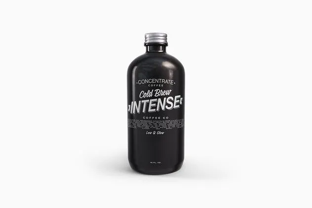 塑料金属啤酒圆瓶酒瓶外观设计样机模板 Plastic Metal Boston Round Bottles Mockup插图(6)