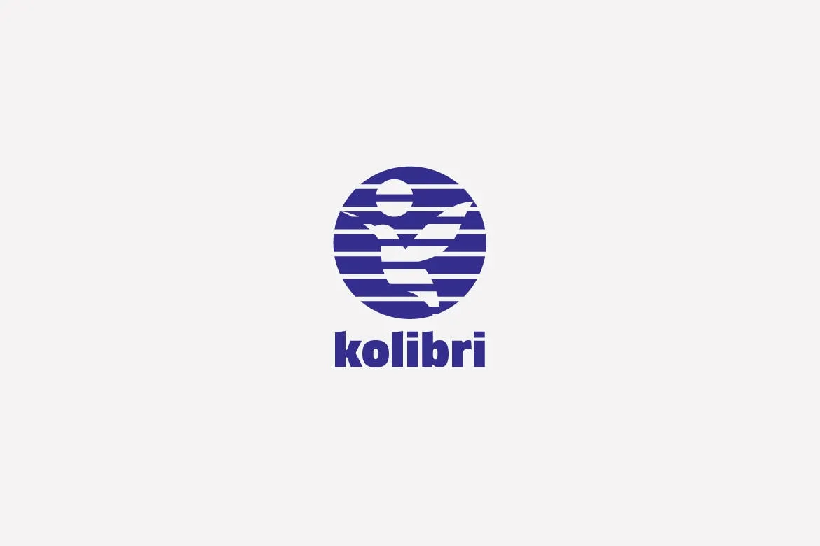 鸟、海洋与太阳元素Logo设计素材库精选模板 Kolibri Logo Template插图(3)