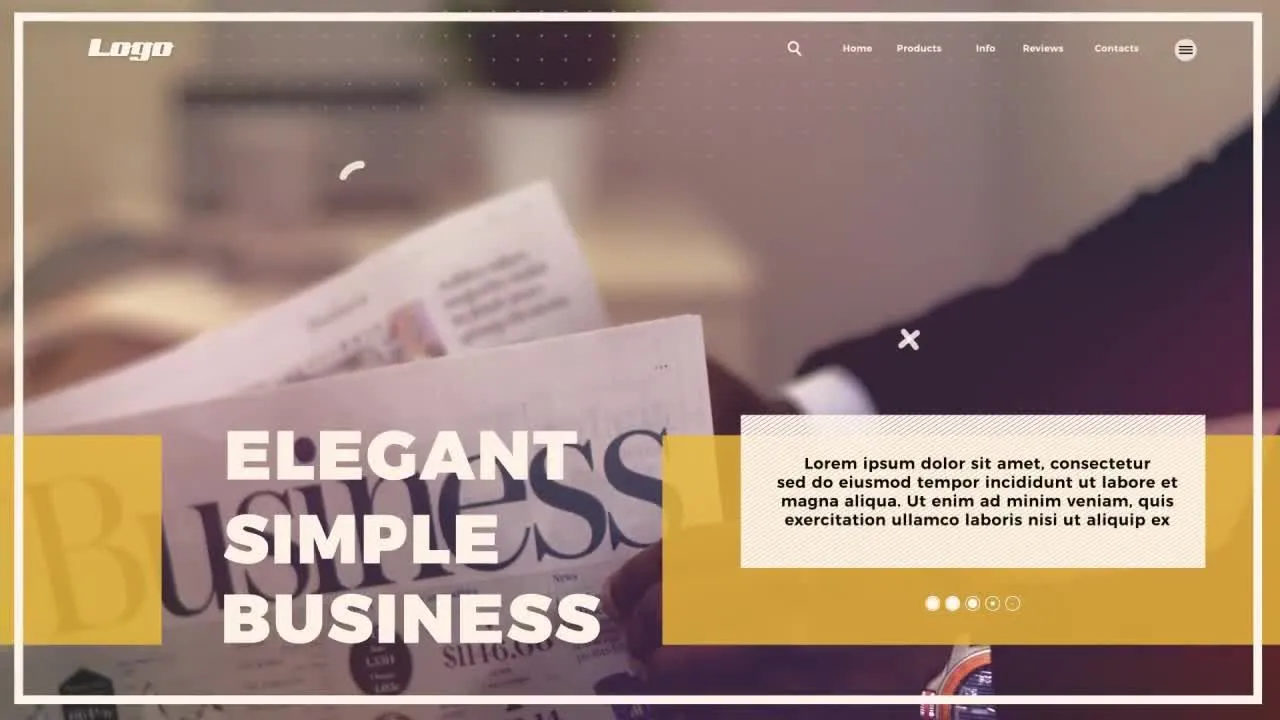 干净创意商务幻灯片像素设计精选AE模板