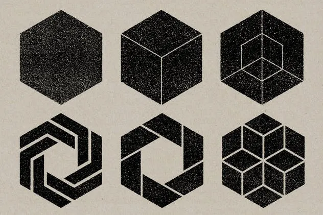 30款复古做旧效果纹理矢量印章形状 Vector Shape Stamps插图(1)