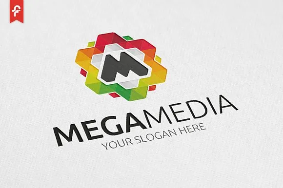 媒体传媒主题Logo模板 Mega Media Logo