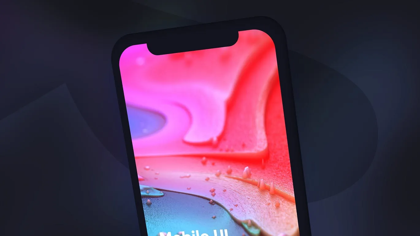 黑色iPhone手机UI界面设计效果图等距网格样机模板 Dark iPhone Mockup插图(14)