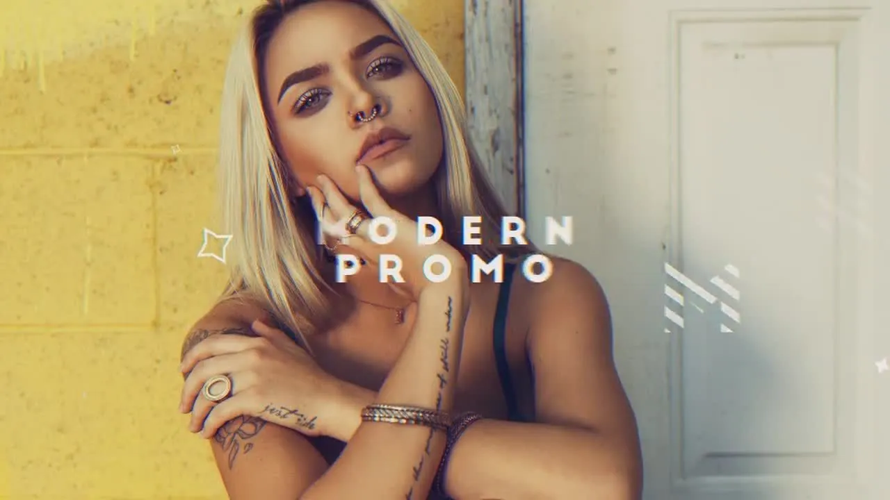 明亮且动态动画现代促销像素设计精选AE模板