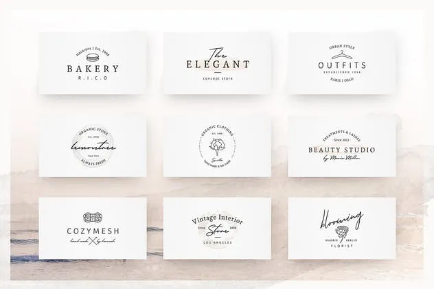 女性品牌VI视觉设计素材包[Logo模板/图标/水彩元素] So Female Branding Kit + Icons & Watercolours插图(8)