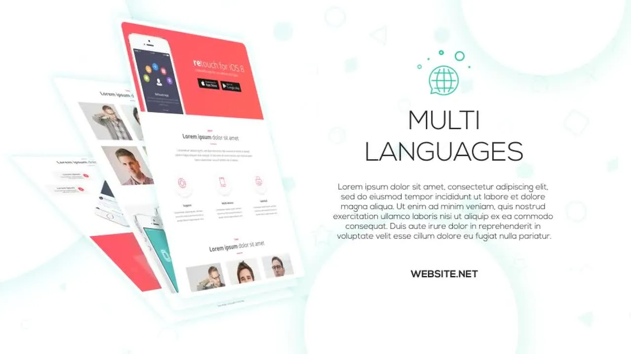 现代网站演示像素设计精选AE模板