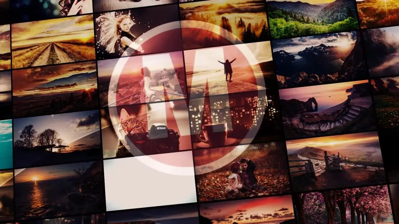 多屏幕电影动画照片幻灯片像素设计精选AE模板