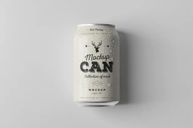 啤酒易拉罐包装设计样机模板6 Can Mock-up 6插图(7)