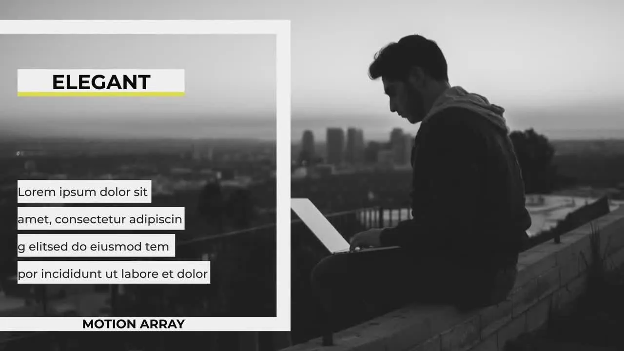 时尚简单的创意过渡幻灯片像素设计精选AE模板