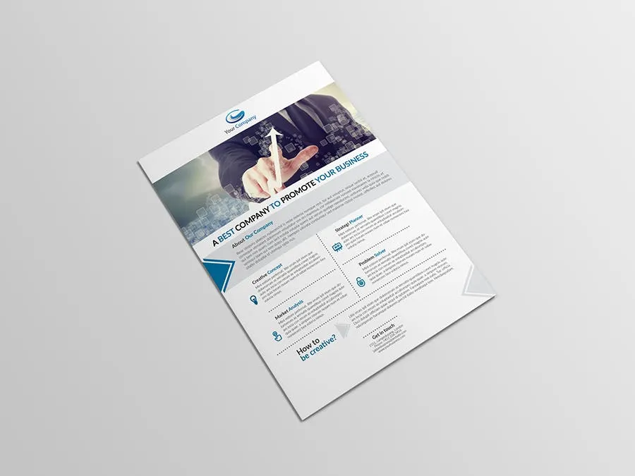 企业简介/介绍传单设计模板 Corporate Flyer #01插图(2)