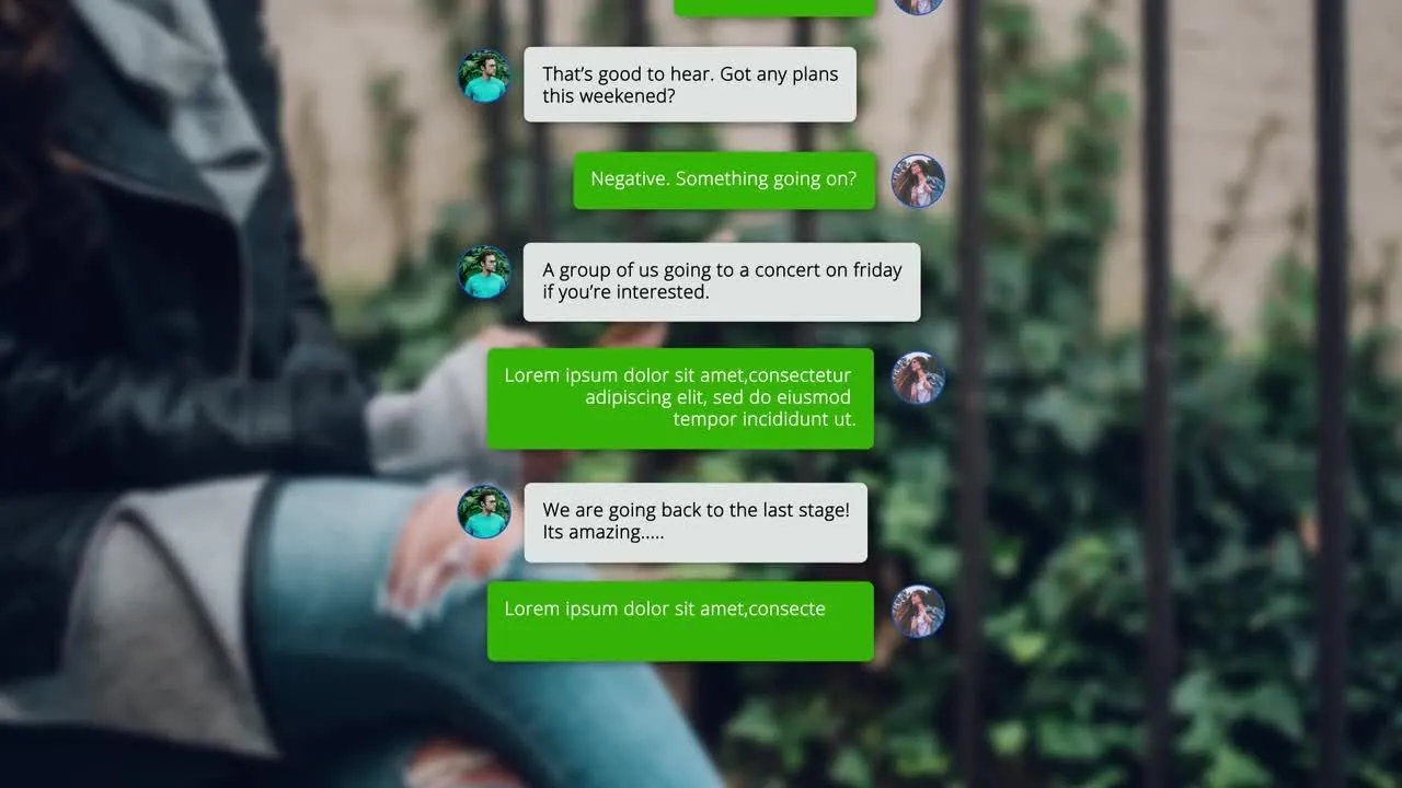 聊天对话气泡动画像素设计精选AE模板