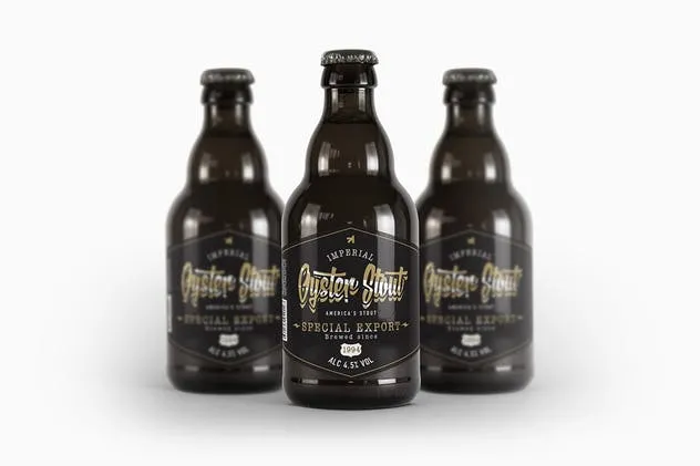 黑色啤酒瓶样机模板 Steinie Beer Black Bottle Mockup插图(3)