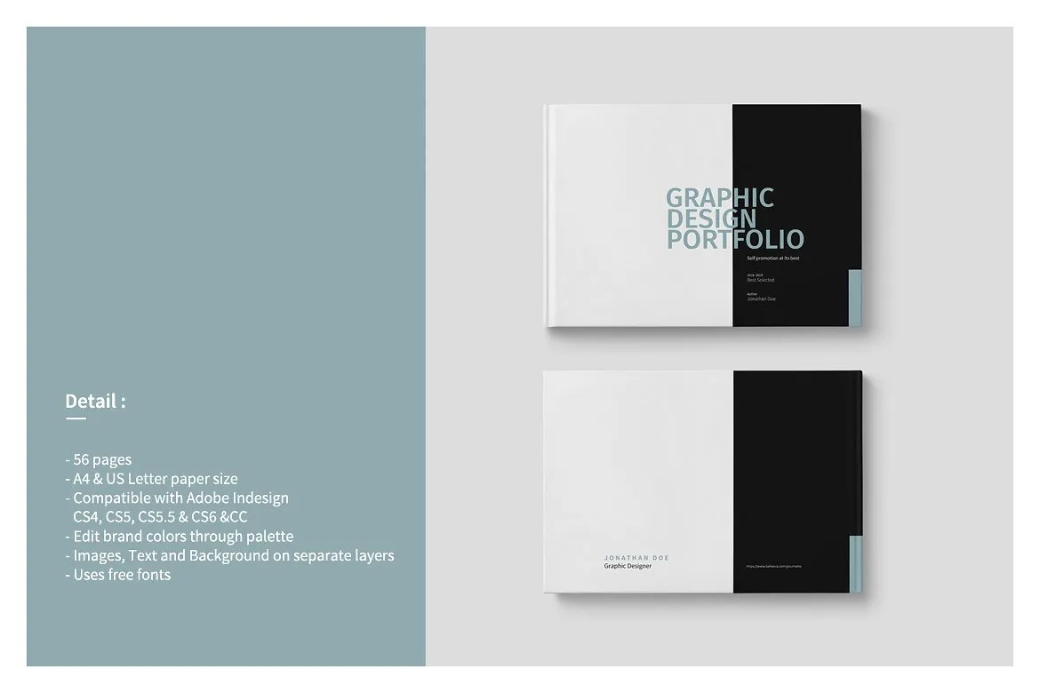 设计感强的多用途平面画册组合模板