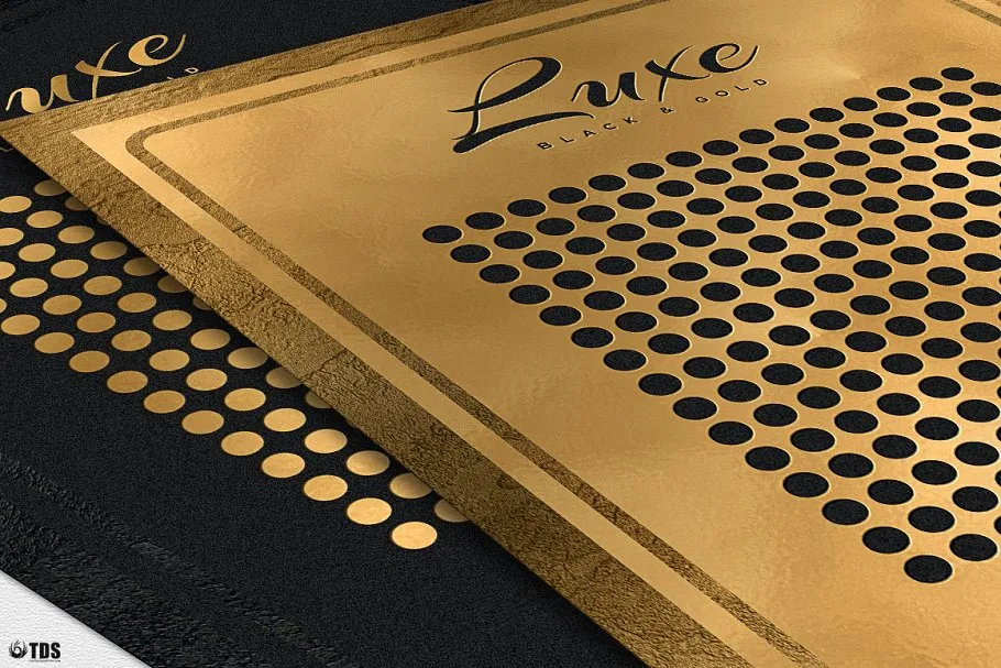 极简主义黑金风格传单PSD模板v2 Minimal Black Gold Flyer PSD V2插图(5)