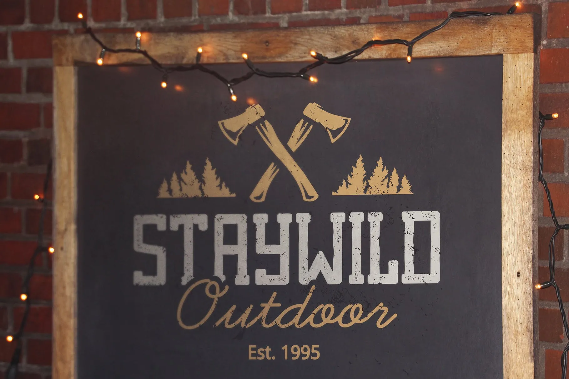 店铺黑板告示牌效果图样机模板 Black Slate Mockup插图(1)