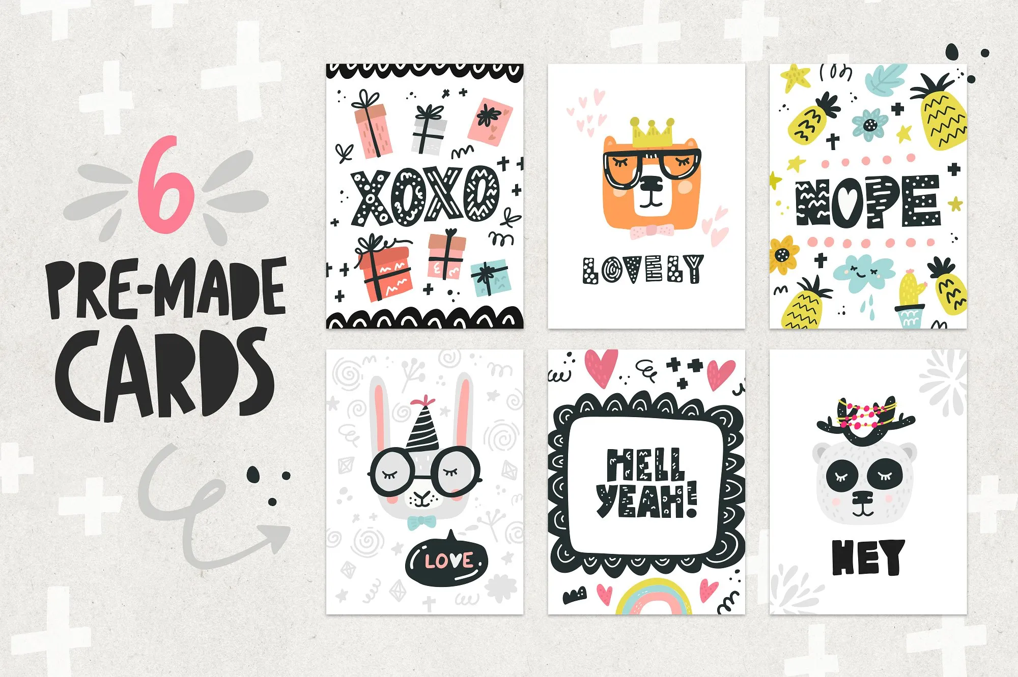 动物王国可爱手绘插画 Animal Kingdom – Nursery Art插图(9)