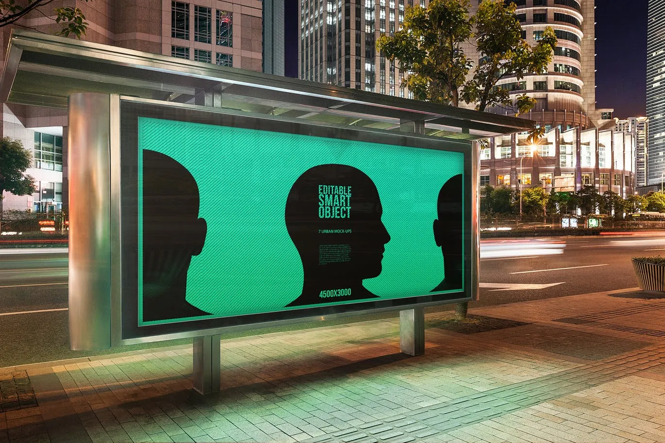 城市夜景海报广告牌设计效果图预览样机素材库精选#3 Urban Poster-Billboard Mock-Ups – Night Edition #3插图
