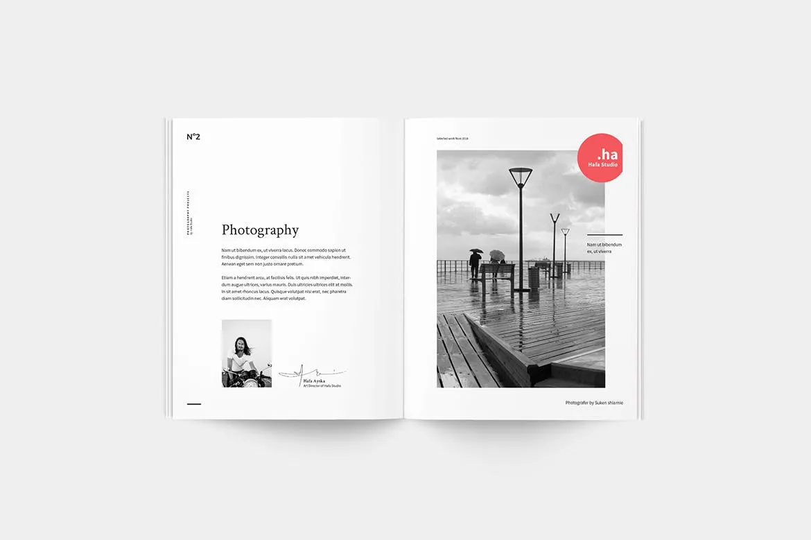 高品质的高级高端摄影师摄影杂志楼书画册设计模板（indd）插图(5)