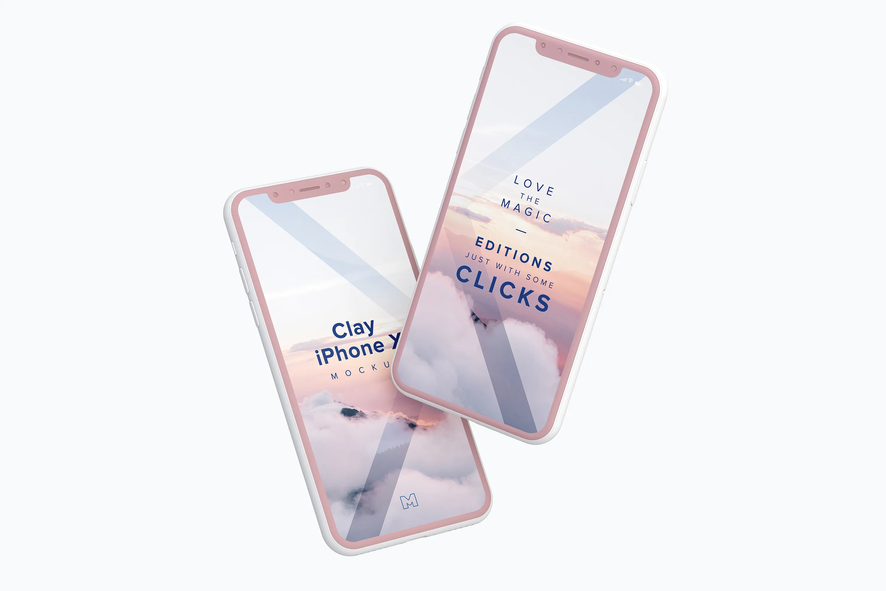 iPhone X手机APP应用界面设计效果图样机05 Clay iPhone X Mockup 05插图(2)