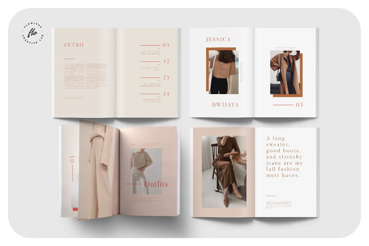 时尚秋季服装产品图册宣传册设计插图(1)