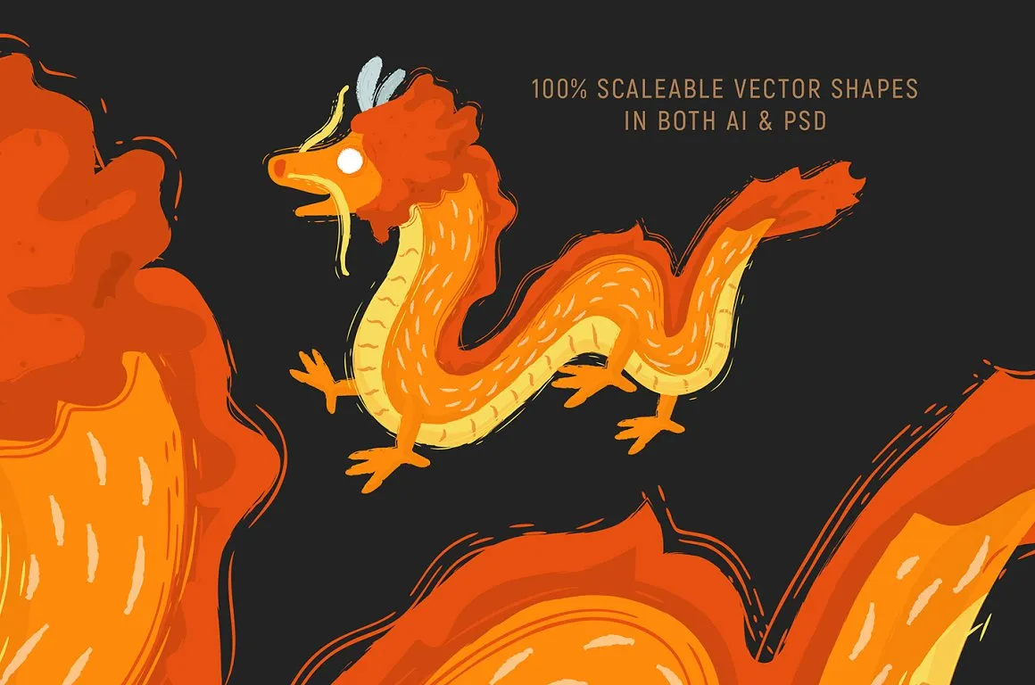 精品：绘制精良的新年十二生肖矢量图形插画合集下载 [PSD,Ai]插图(9)