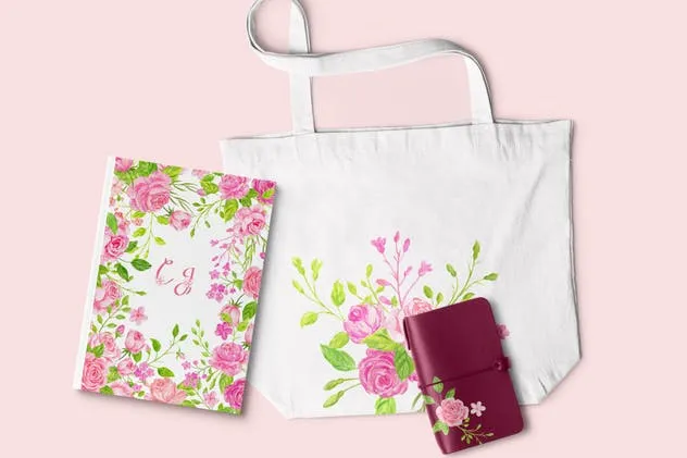 英国玫瑰水彩剪贴画素材 Watercolor Clipart English Rose插图(6)