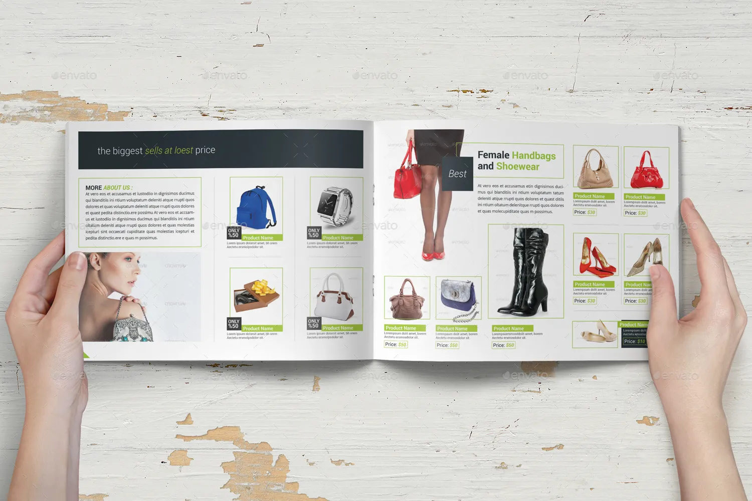 时尚极简的购物指南杂志模板下载[indd]插图(3)