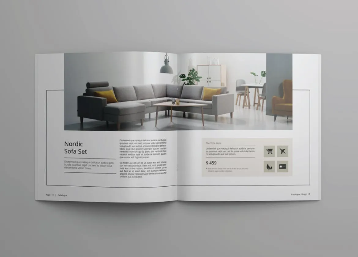 方形多用途产品目录设计模板v4 Square Catalogue Template Vol. 4插图(4)