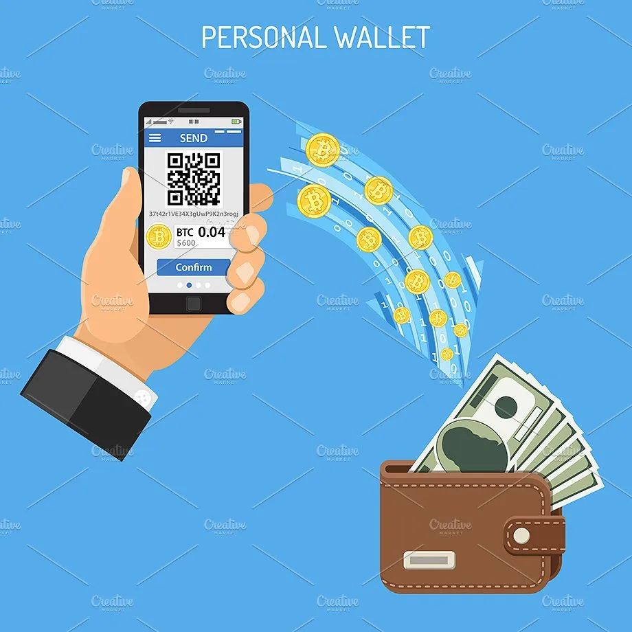 5款比特币主题矢量插画素材下载[eps,svg,png,jpg]插图(3)