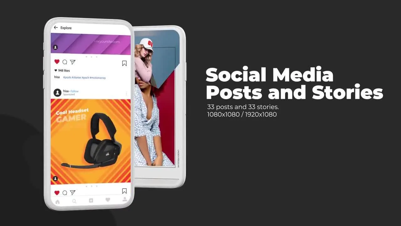 33个独特设计照片展示像素设计精选AE模板