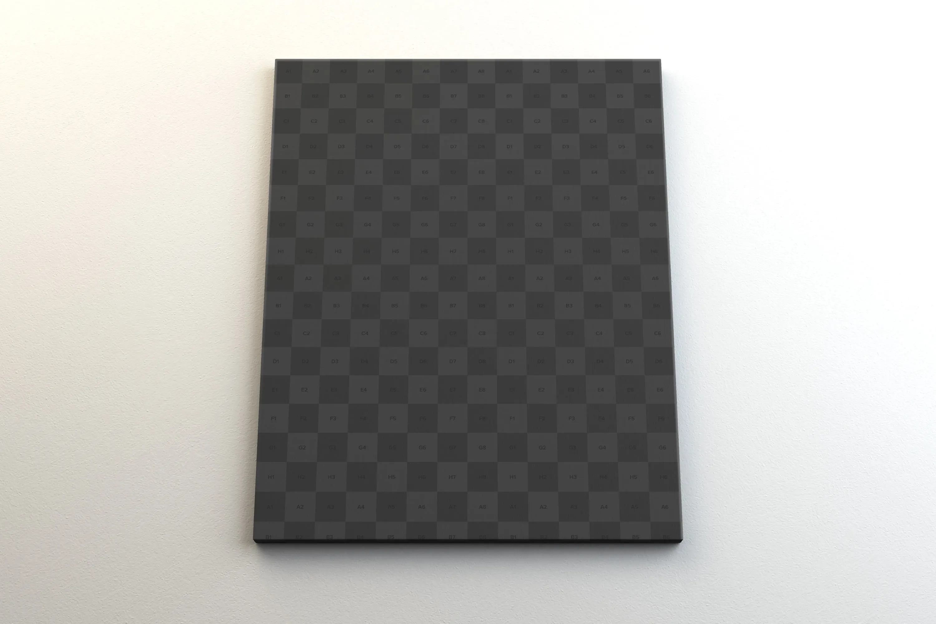 画像＆画作展览挂墙肖像画布画框前视图样机素材 Portrait Canvas Frame Mockup Hanging on Wall in Front View插图(4)