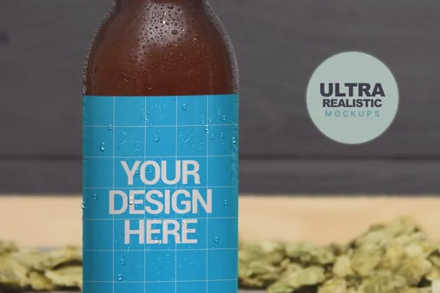 四合一啤酒瓶外观设计样机 Beer Styles 4 in 1插图(3)