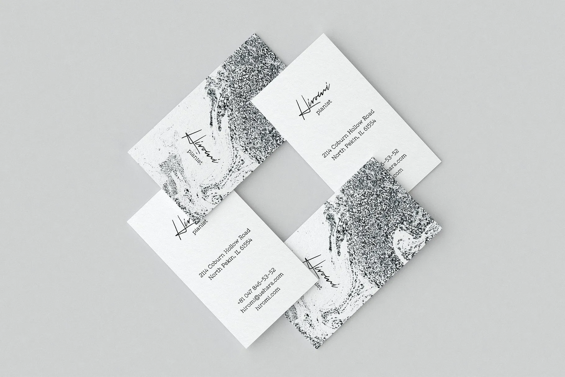 独特的大理石纹理背景的名片设计模板下载[psd]插图(3)