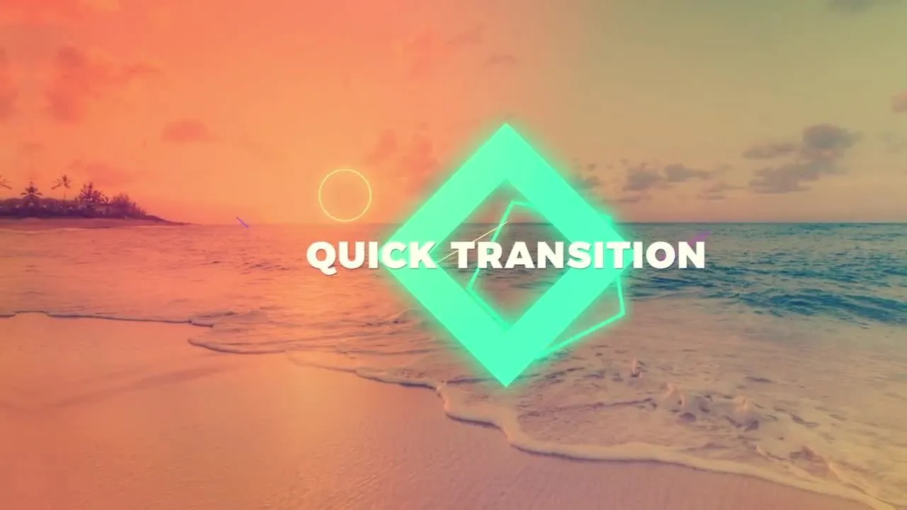 时尚明亮的夏季旅游相册屏幕切割和文字动画像素设计精选AE模板