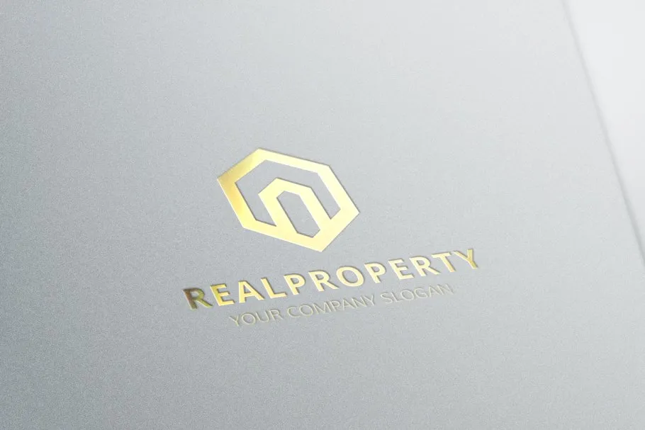 烫金高端Logo设计模板 Real Property