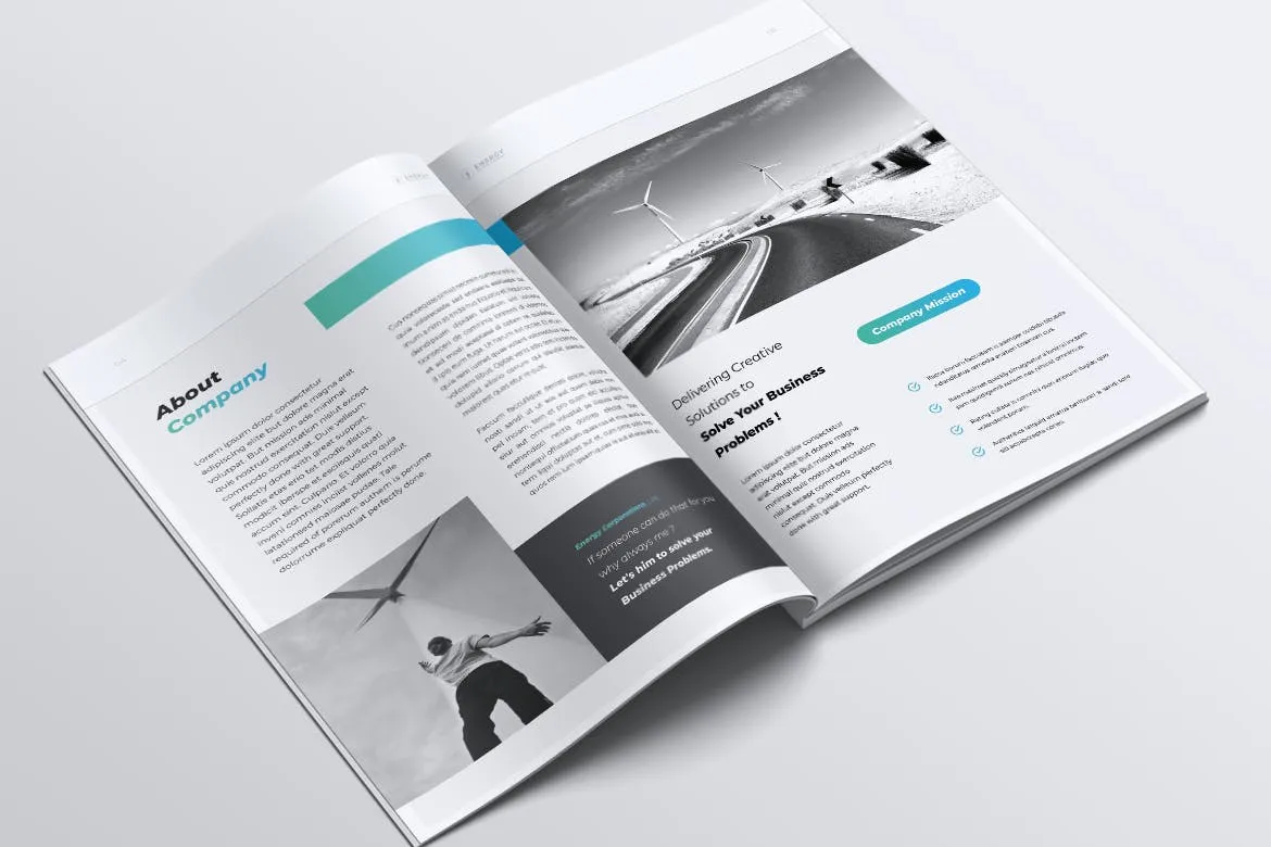 新能源发电厂企业宣传画册设计模板 ENERGY Power Plant Company Profile Brochures插图(2)