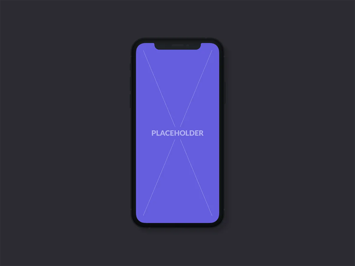 刘海屏iPhone手机等距网格素材库精选样机模板[黑色版本] Presentation Mockups Dark插图(2)