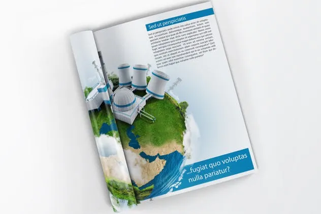 时尚A4杂志宣传册印刷品样机 A4 Magazine Catalog Mock-Up插图(2)