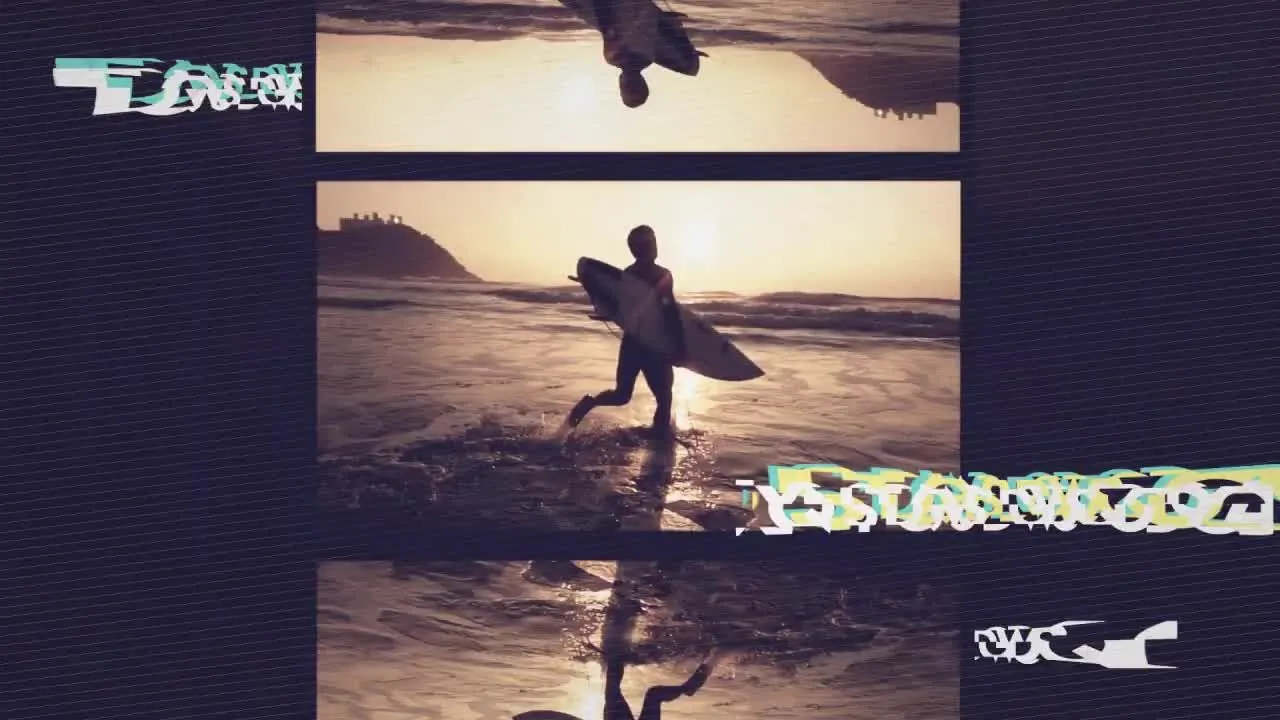 优雅的体育运动动画幻灯片像素设计精选AE模板