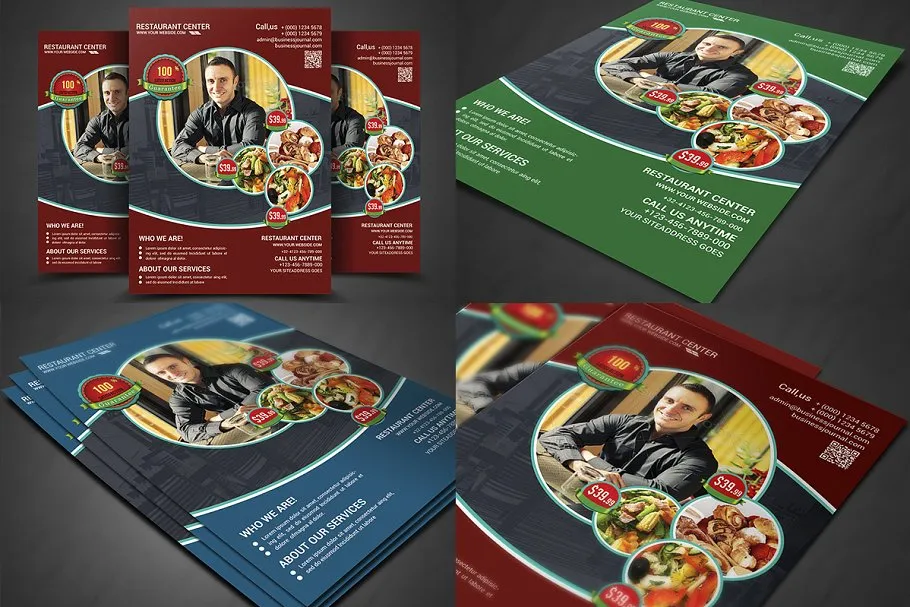 40款西式饮食菜单传单模板合集 Restaurant Menu Bundle插图(5)