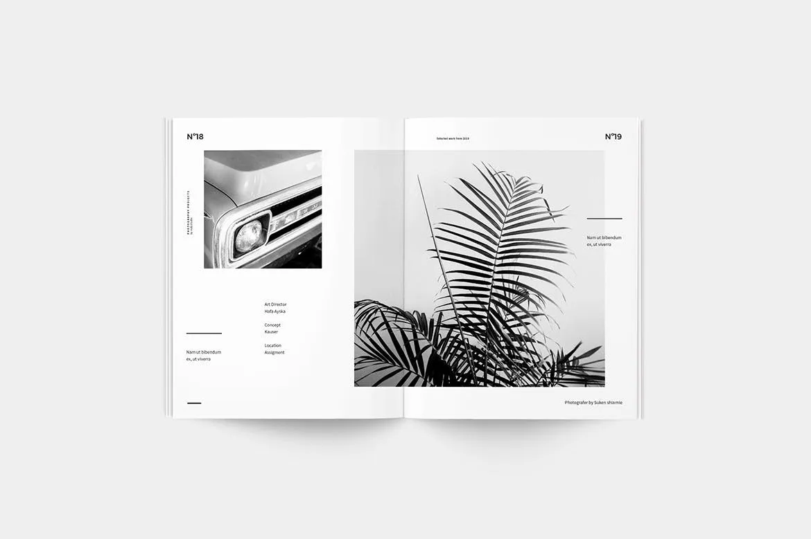 高品质的高级高端摄影师摄影杂志楼书画册设计模板（indd）插图(7)