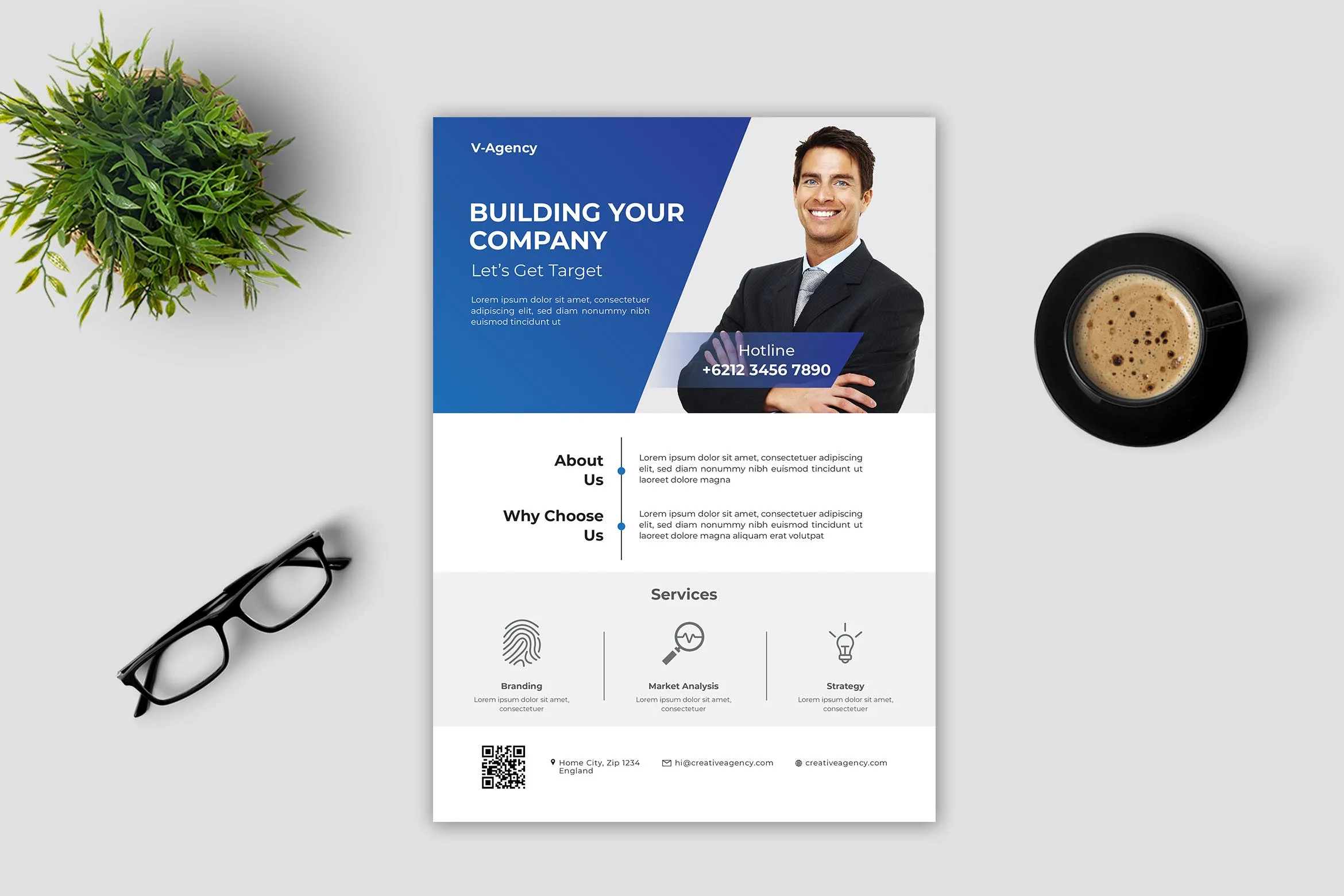 商务合作公司简介传单设计模板v4 Business Flyer#8211; Vol. 4