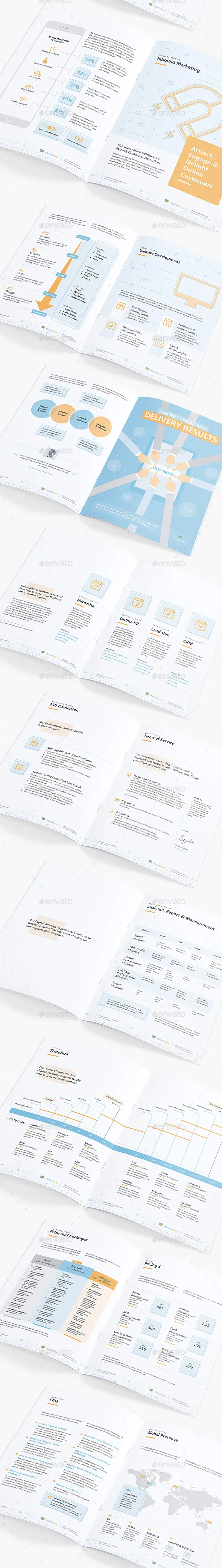 极简主义数字营销类杂志模板下载 Clean Digital Marketing Proposal[indd]插图(5)