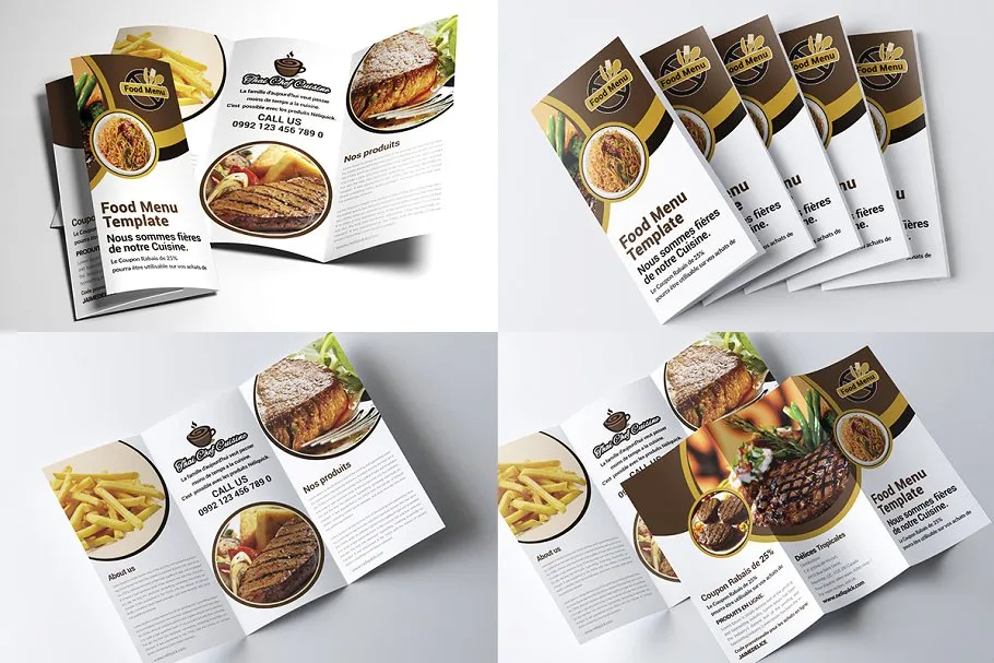 40款西式饮食菜单传单模板合集 Restaurant Menu Bundle插图(7)