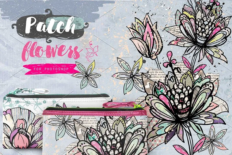 极力推荐：超级矢量花卉素材库 VECTOR LAB "FLORAl&VINTAGE"插图(1)