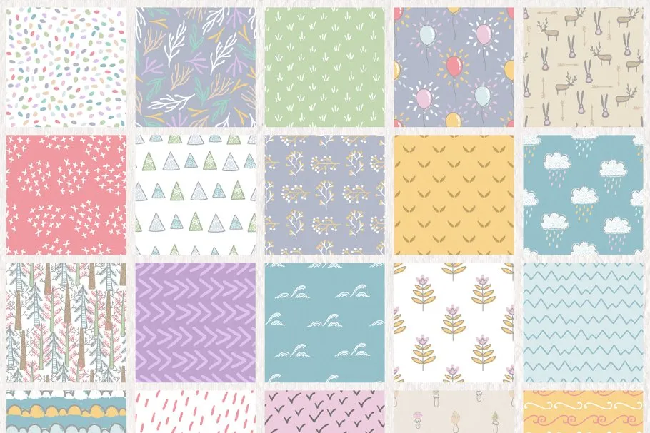 卡哇伊可爱风格手绘粉色系插画素材 Forest Walk Collection Pro插图(4)